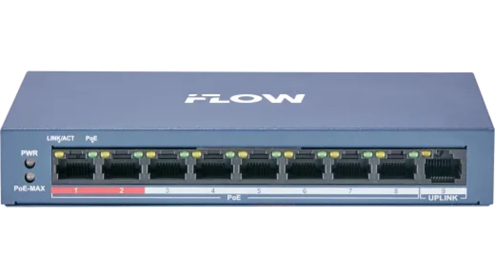 Коммутатор неуправляемый c POE iFLOW F-SW-EU209POE-V/L - фото1 Коммутатор неуправляемый c POE iFLOW F-SW-EU209POE-V/L - фото1