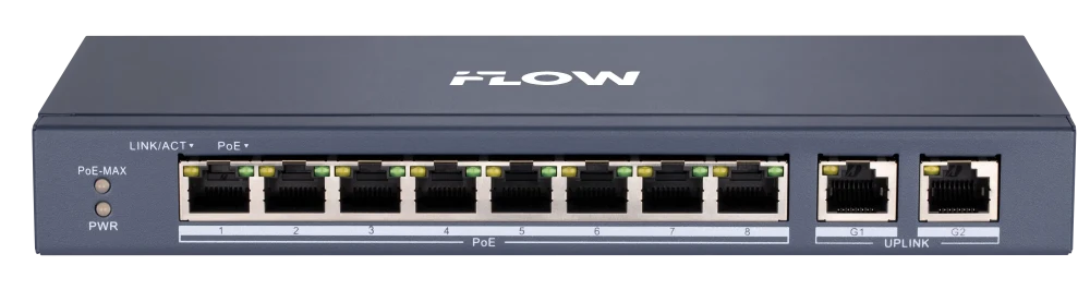 Коммутатор неуправляемый с POE iFLOW F-SW-EU410POE-V/L Коммутатор неуправляемый с POE iFLOW F-SW-EU410POE-V/L